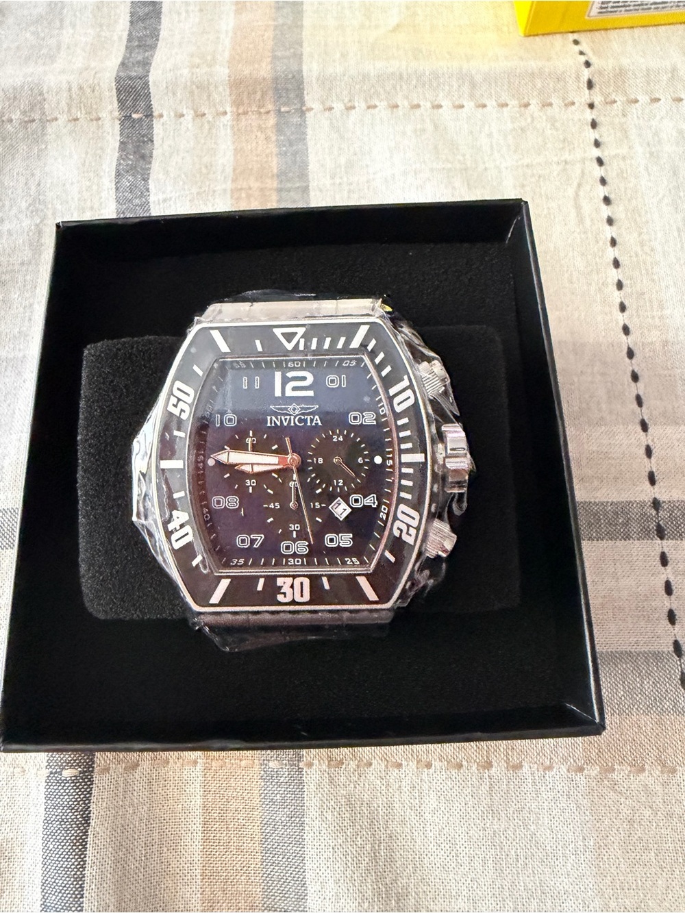 Invicta Black Dial Stainless Steel Chronograph Men's Watch
